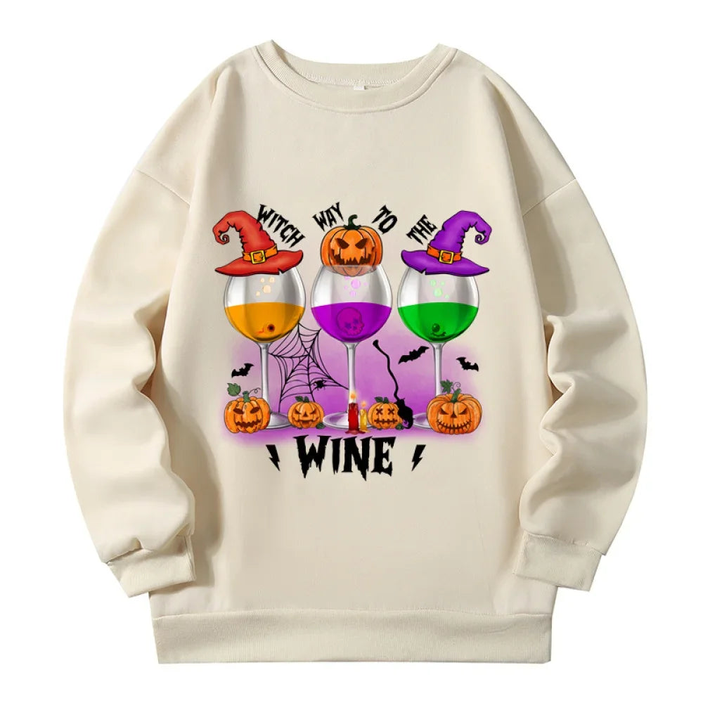 Ghost Pumpkin Demon Plus Size Women Clothing Halloween Funny Wacky Graphic Sweatshirts New All-match Hoodies Women