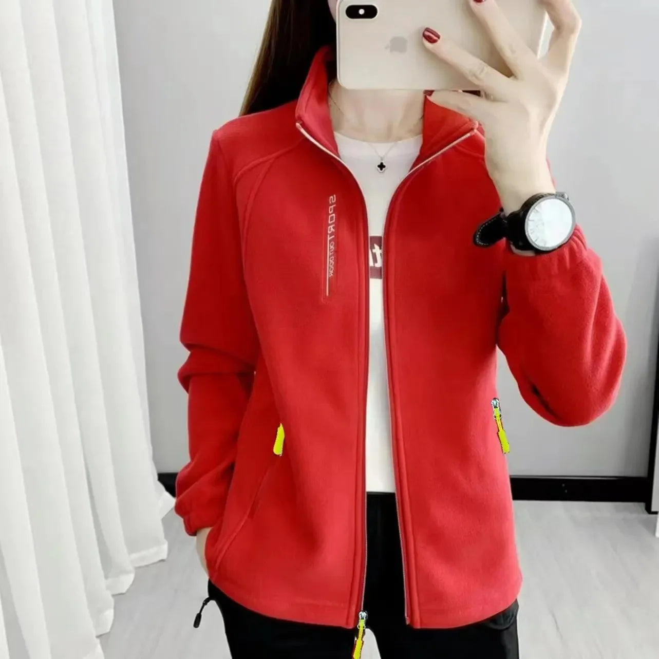 Plus Size Fleece Coats for Women Winter Spring Warm Casual Outdoor Sportswear Hiking Jogging Yoga Lady Cardigan jackets Chaqueta